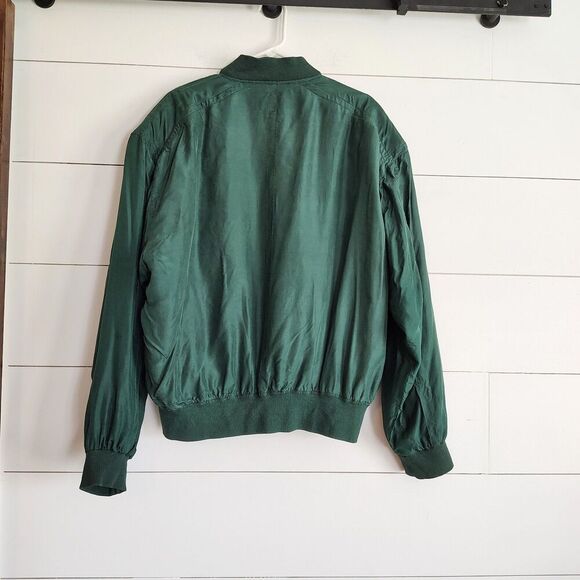 Vintage 1994 GREEDY Movie Promo MCA Universal Bomber Jacket XL Green Silk 90s - Picture 2 of 9
